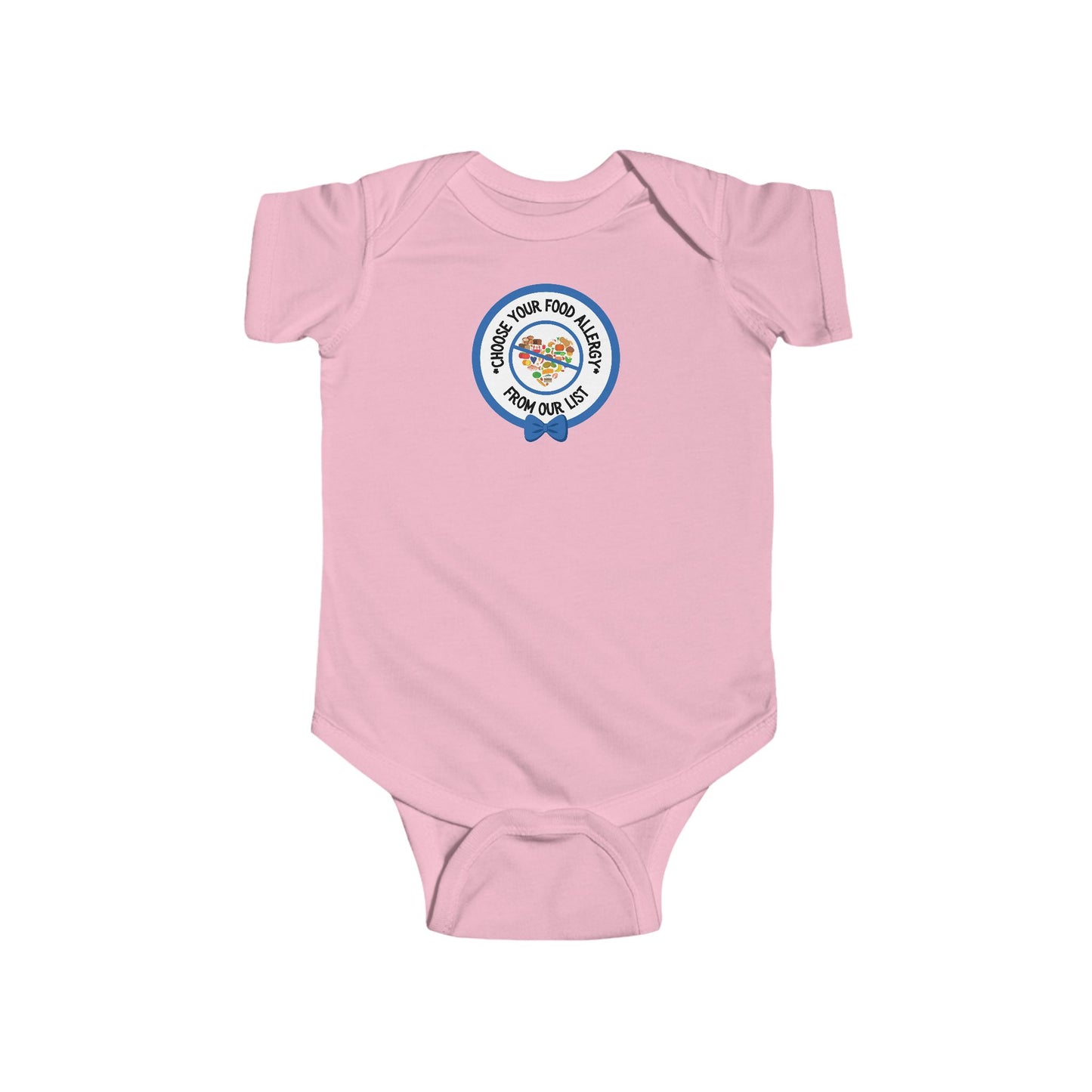 Other Food Allergies Blue Logo Short Sleeve Onesie