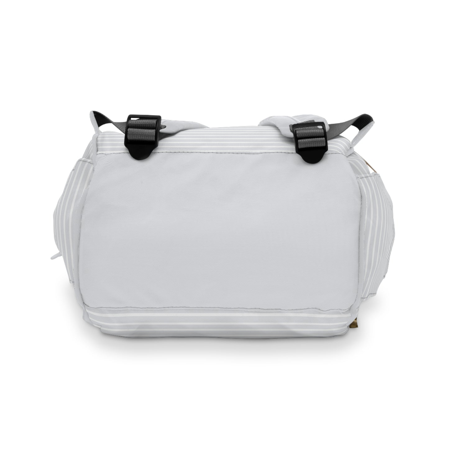 Gray Striped Diaper Backpack