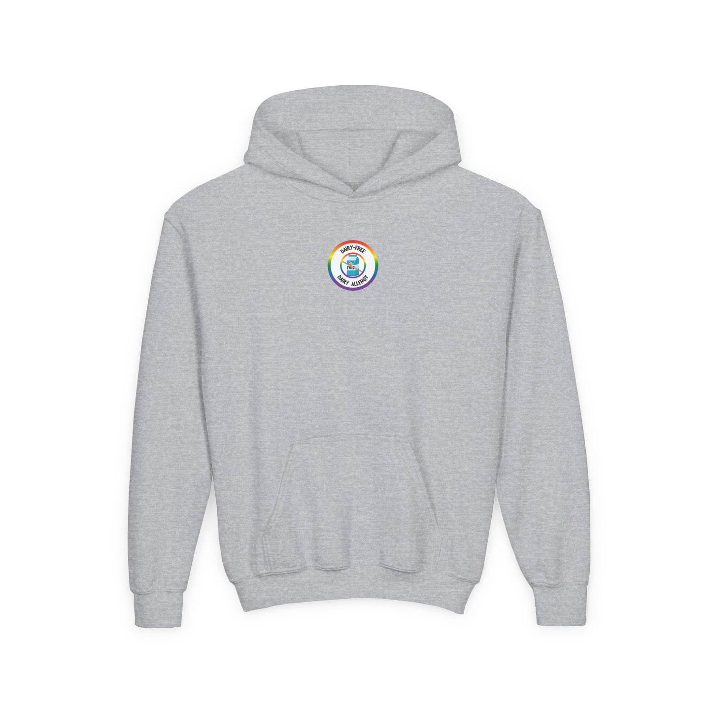 Dairy Allergy Rainbow Logo Youth Hoodie