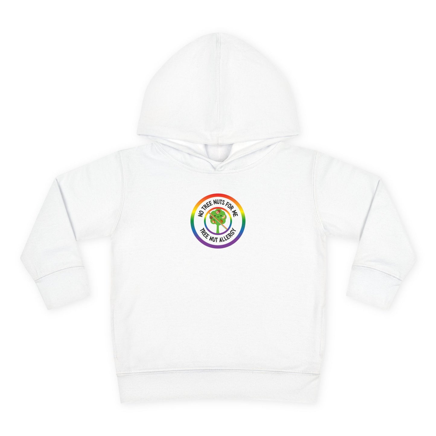 Tree Nut Allergy Rainbow Logo Toddler Hoodie