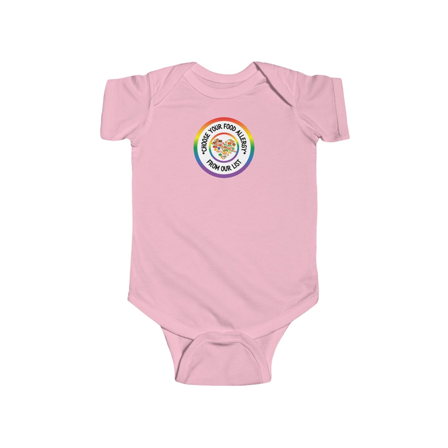 Other Food Allergies Rainbow Logo Short Sleeve Onesie