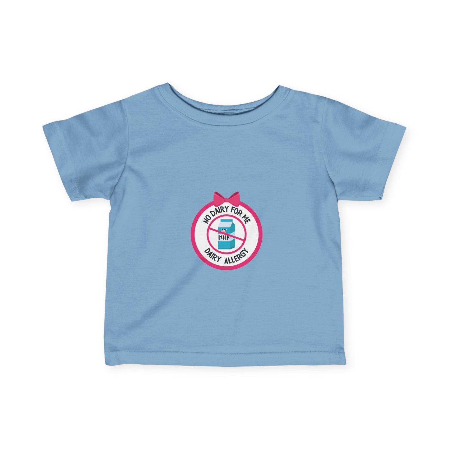 Dairy Allergy Pink Logo Baby Tee