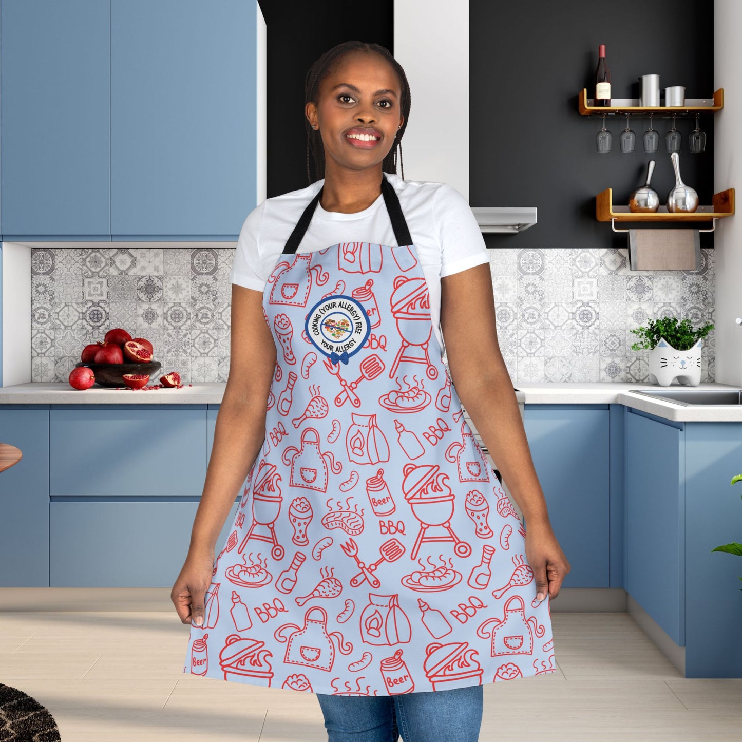 BBQ Blue Logo Apron