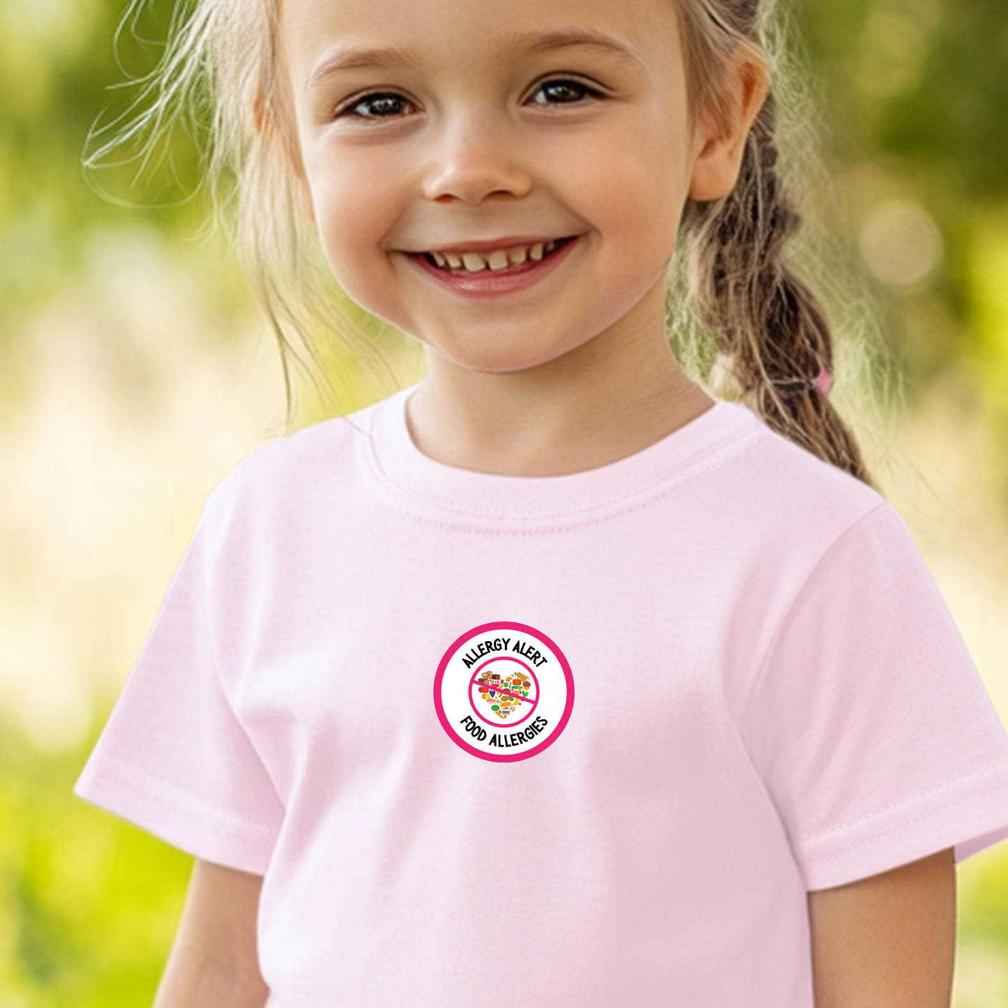 Multiple Allergies Pink Logo Youth Tee