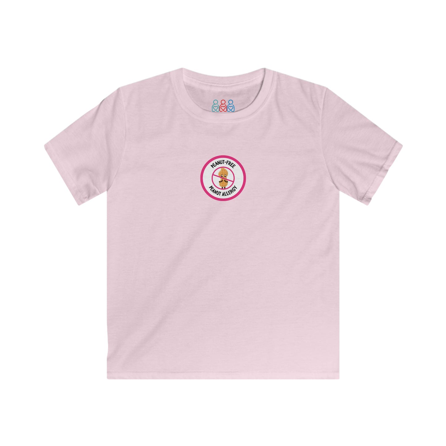 Peanut Allergy Pink Logo Youth Tee