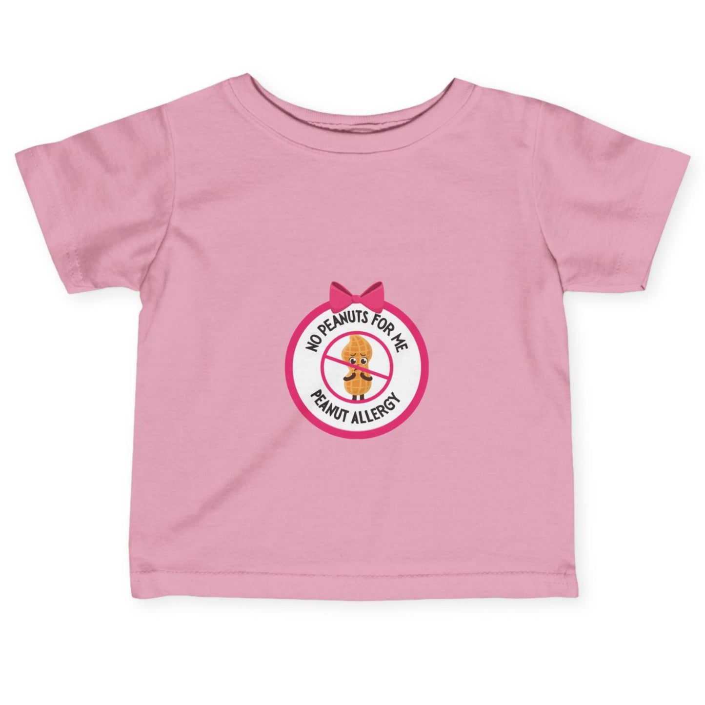 Peanut Allergy Pink Logo Baby Tee