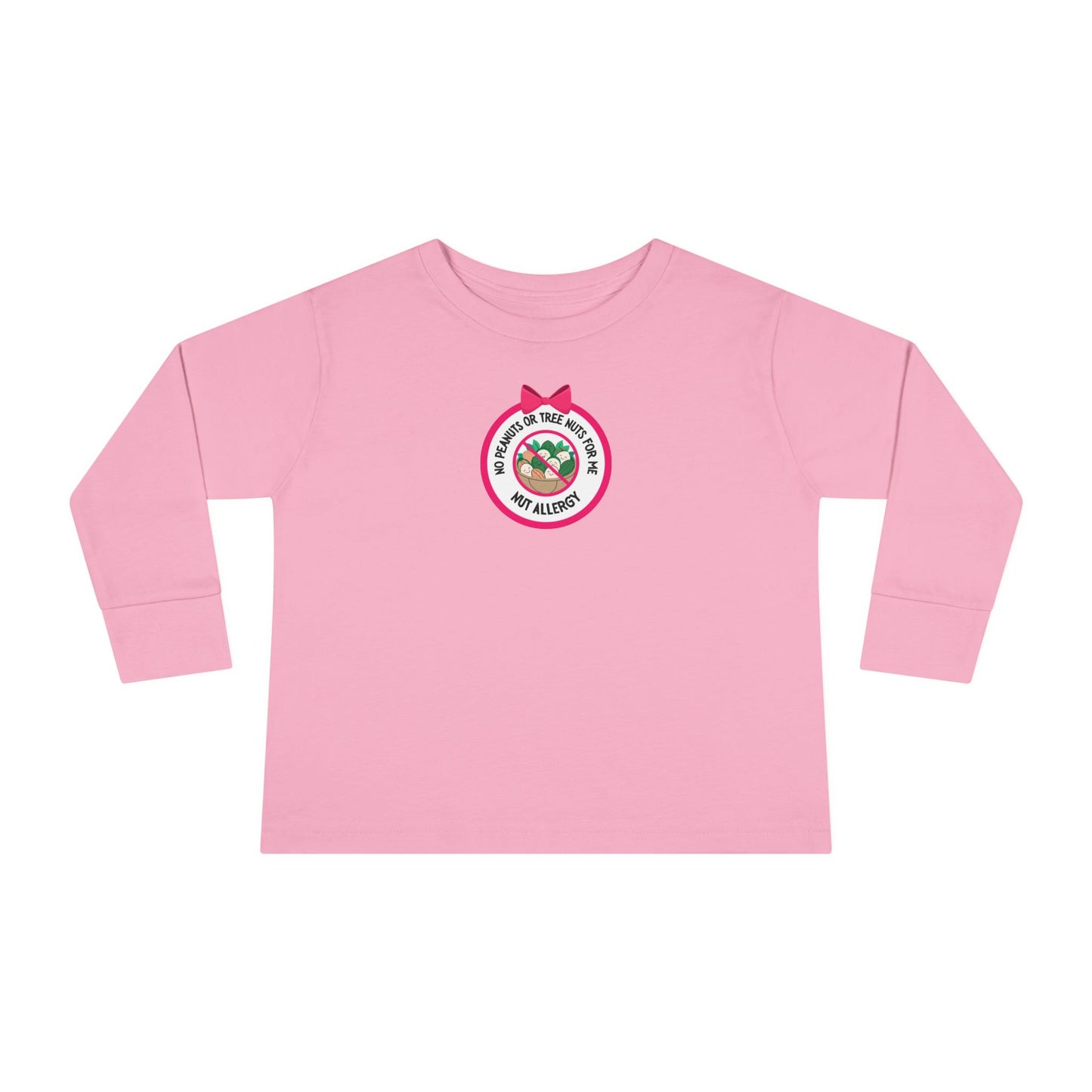 Nut Allergy Pink Logo Toddler Long Sleeve