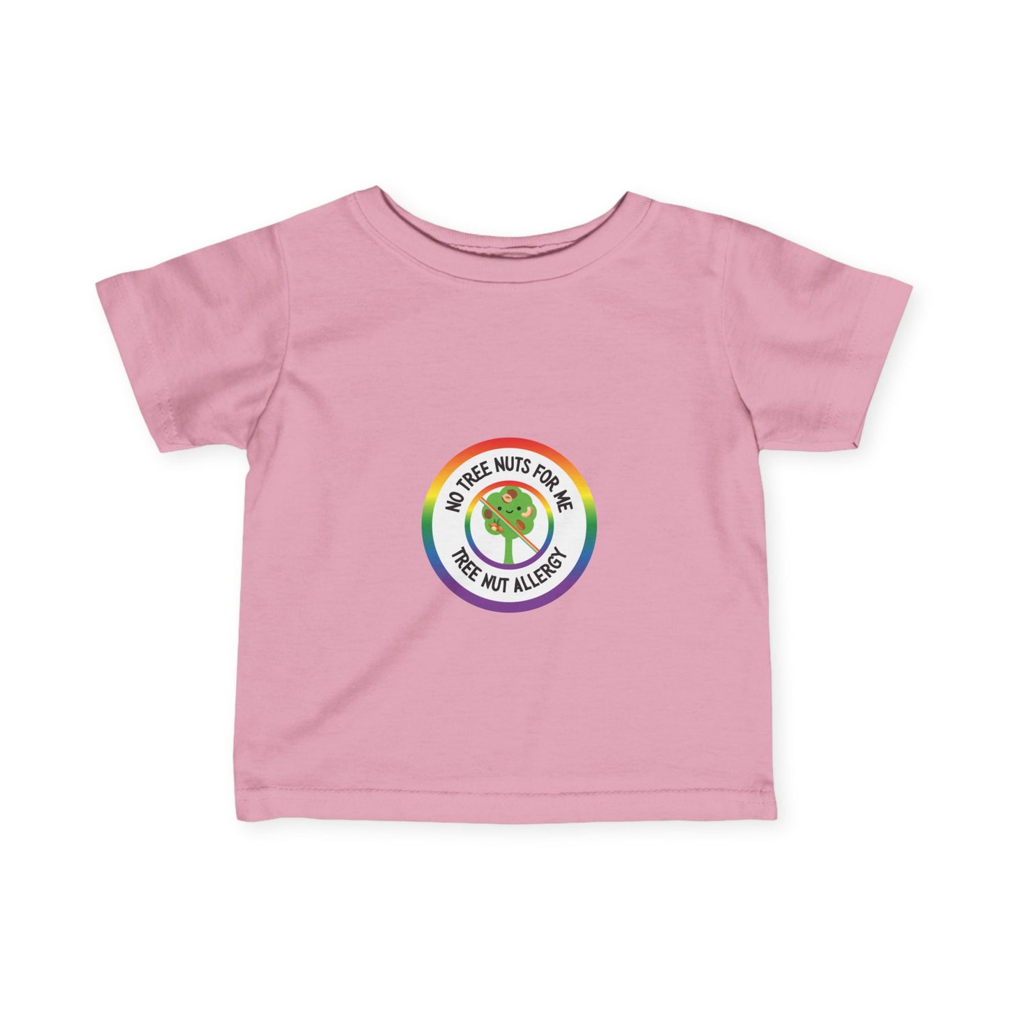 Tree Nut Allergy Rainbow Logo Baby Tee