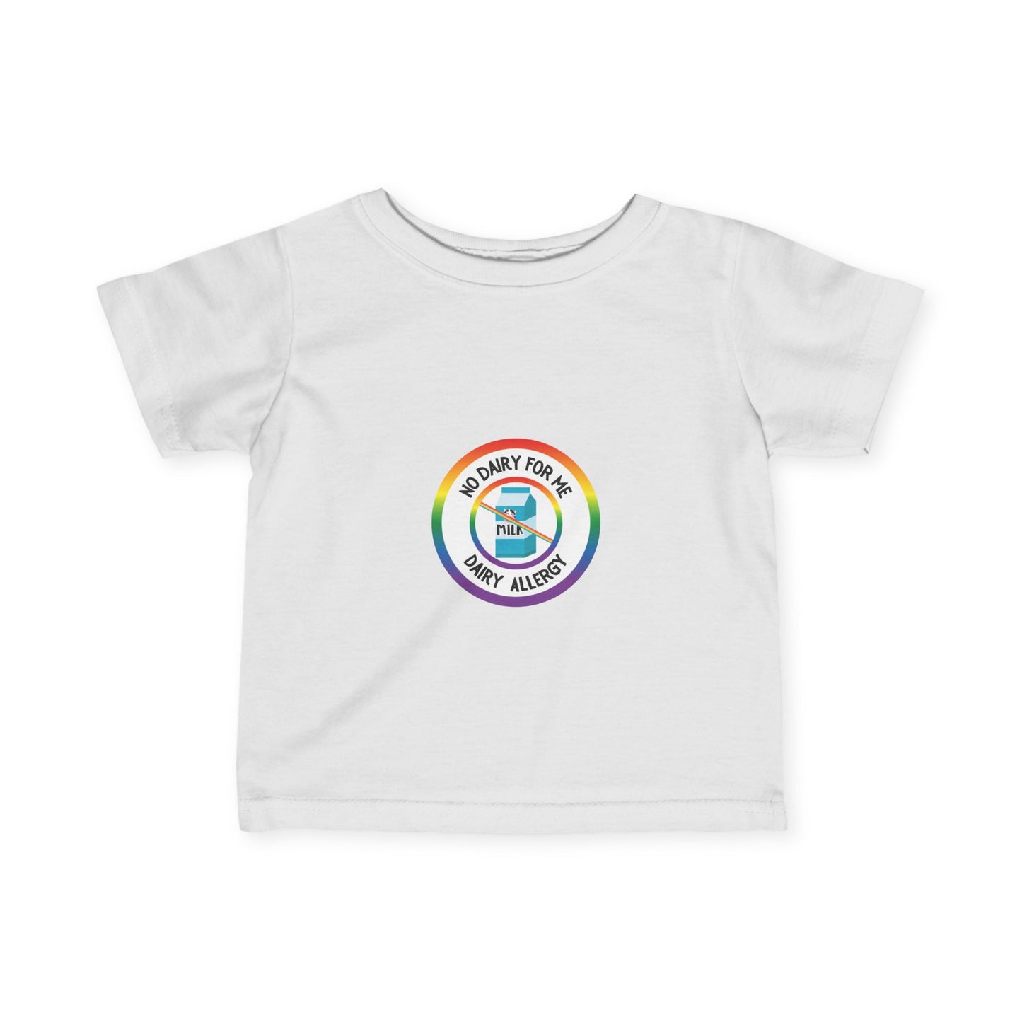 Dairy Allergy Rainbow Logo Baby Tee