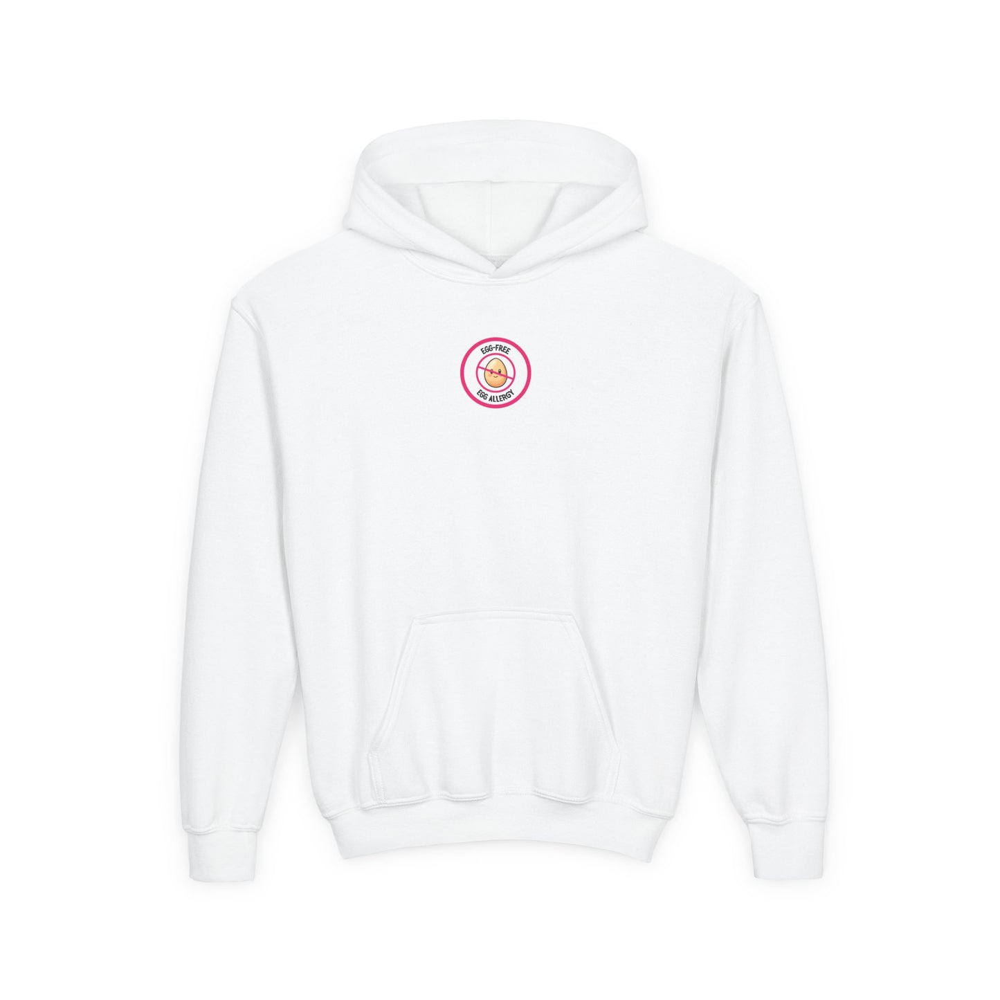 Egg Allergy Pink Logo Youth Hoodie