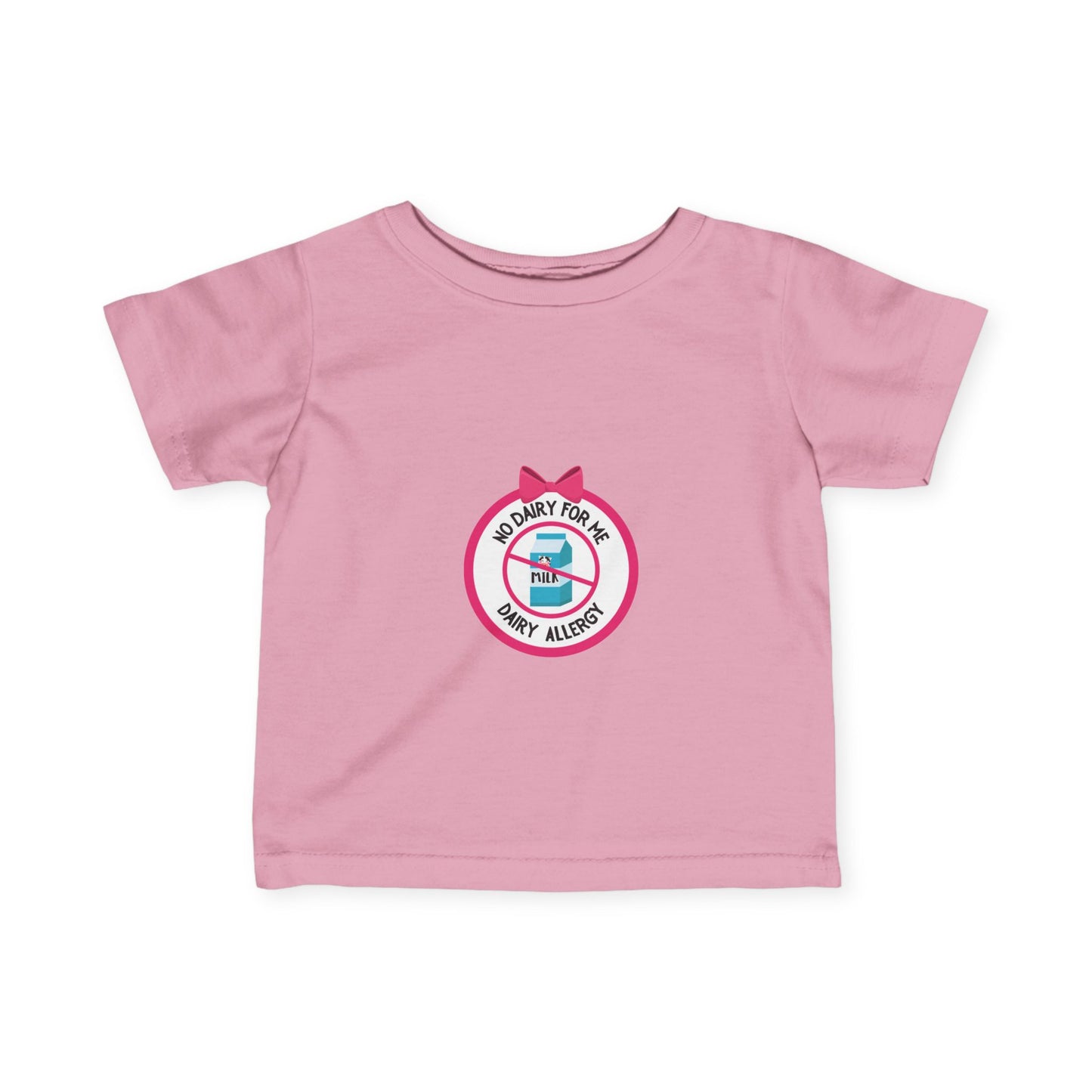 Dairy Allergy Pink Logo Baby Tee