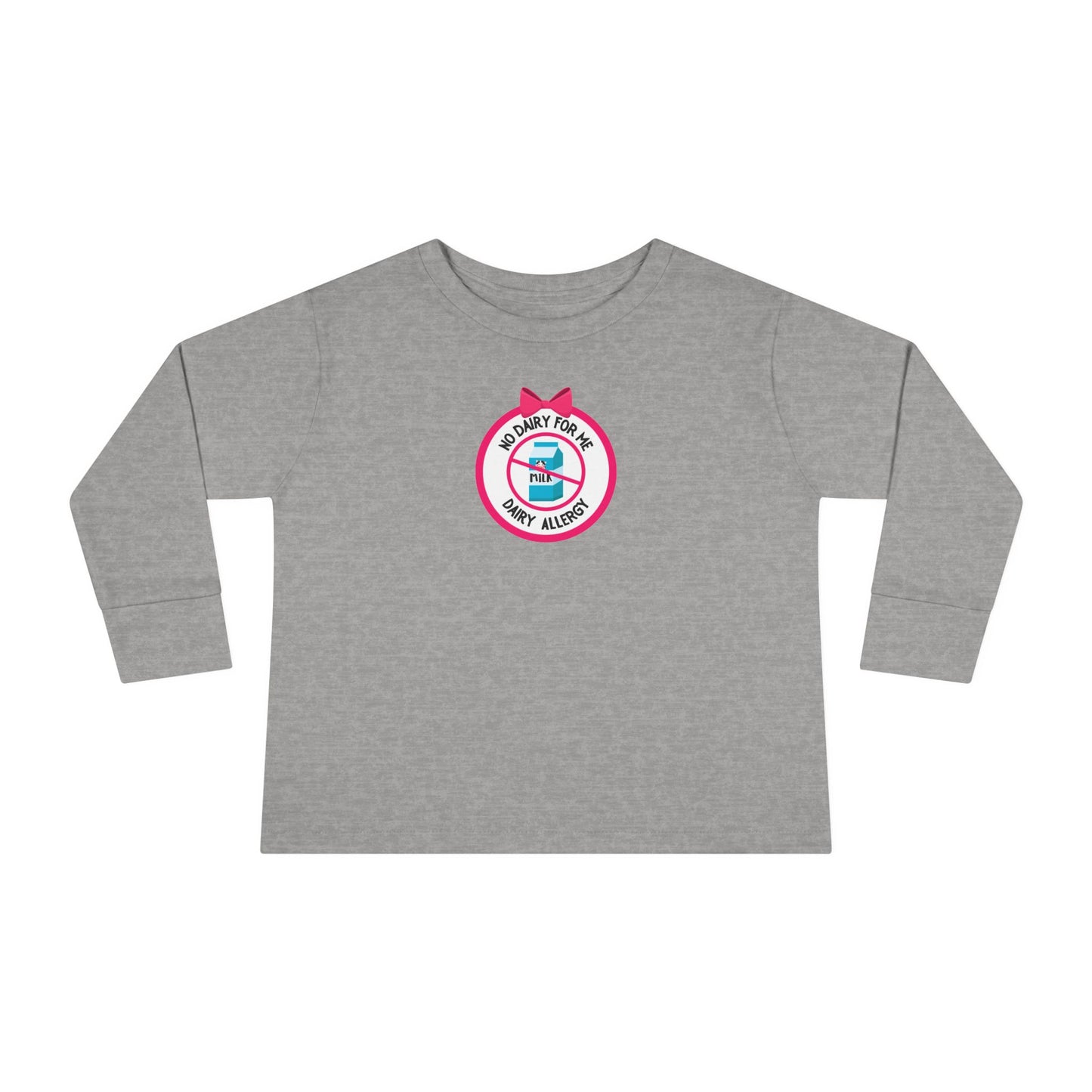 Dairy Allergy Pink Logo Toddler Long Sleeve