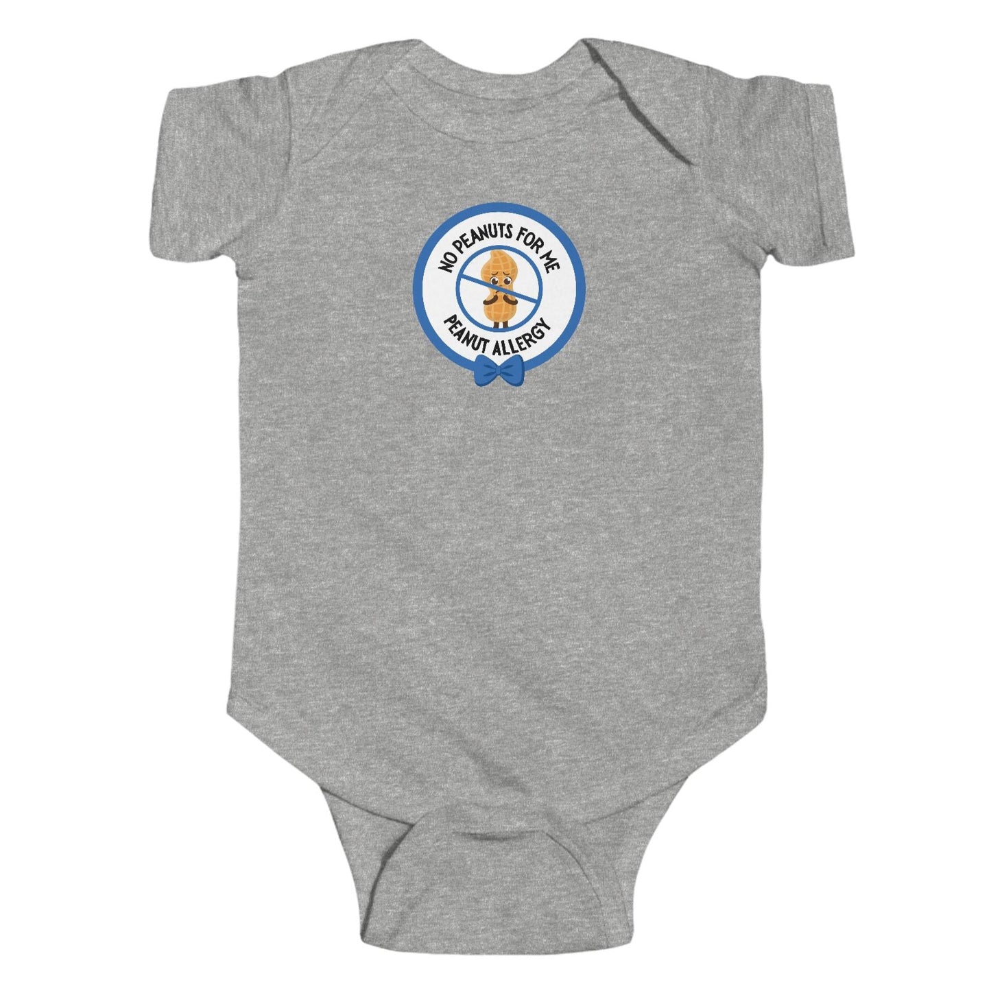 Peanut Allergy Blue Logo Short Sleeve Onesie