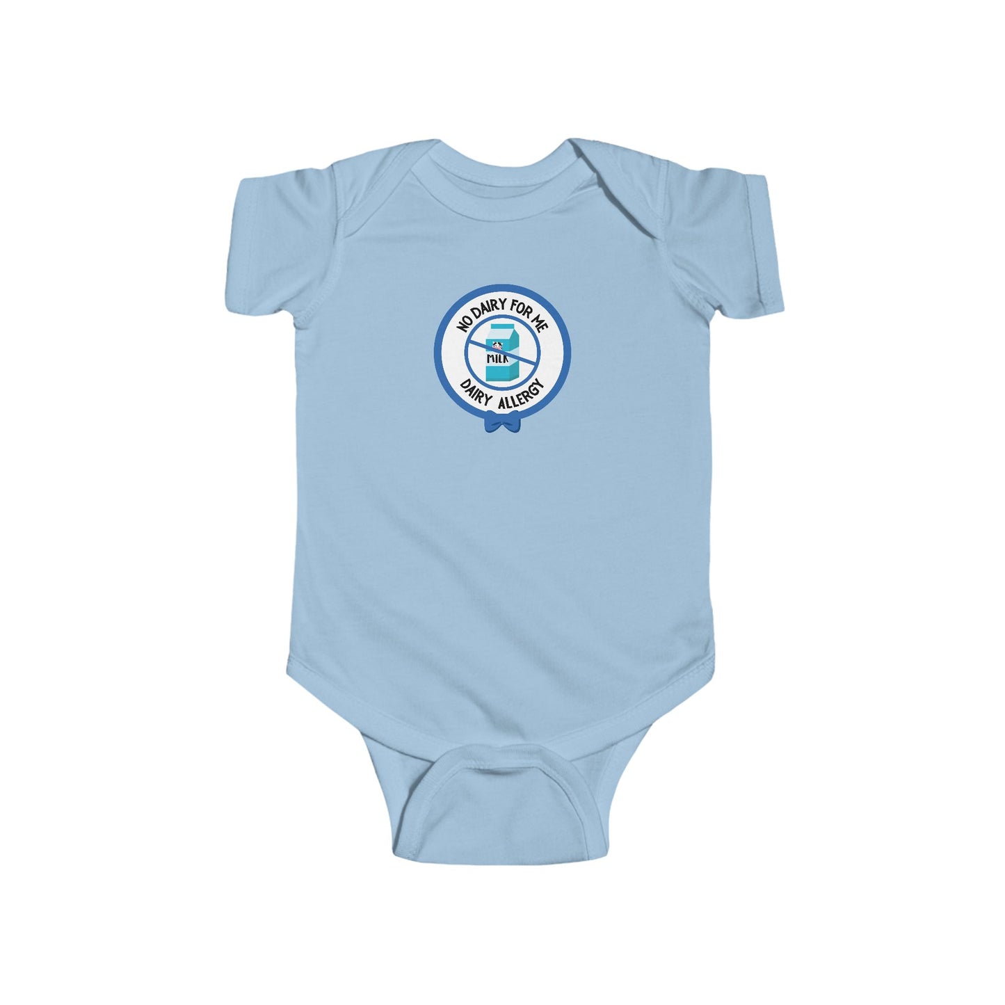 Dairy Allergy Blue Logo Short Sleeve Onesie