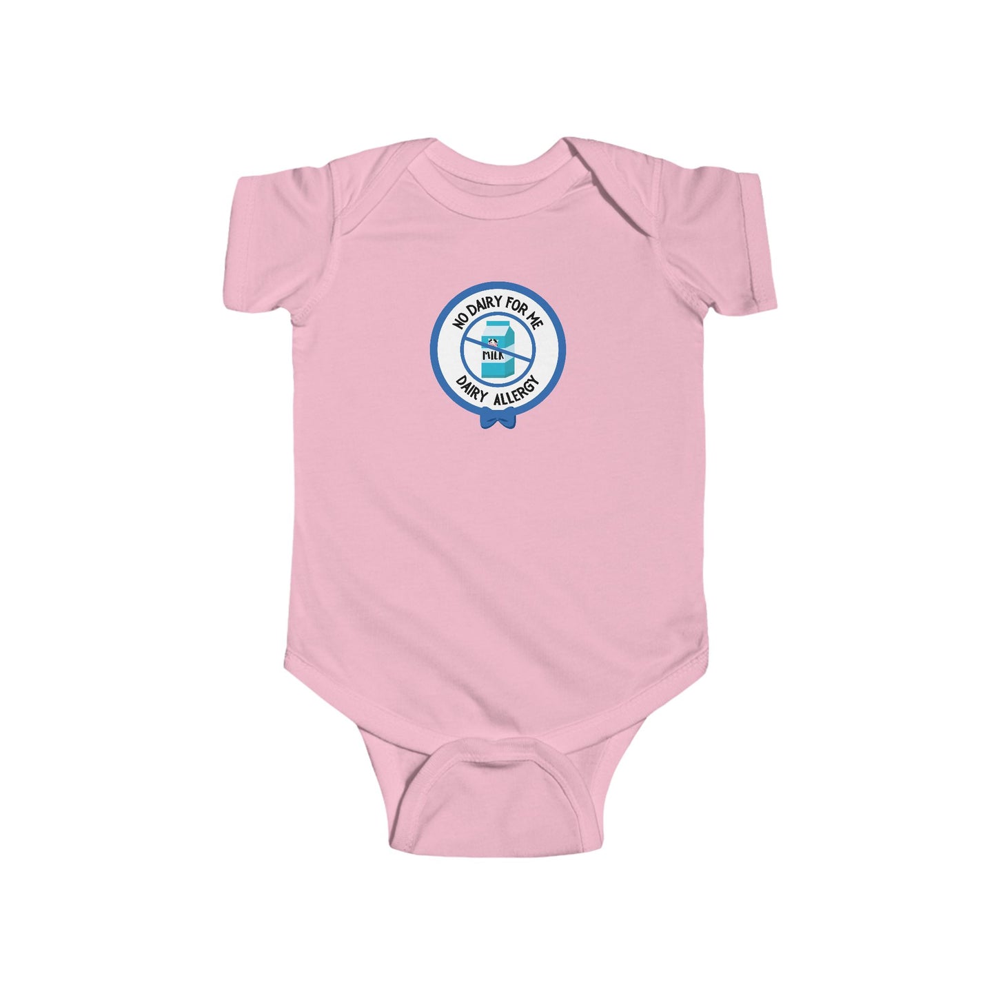 Dairy Allergy Blue Logo Short Sleeve Onesie