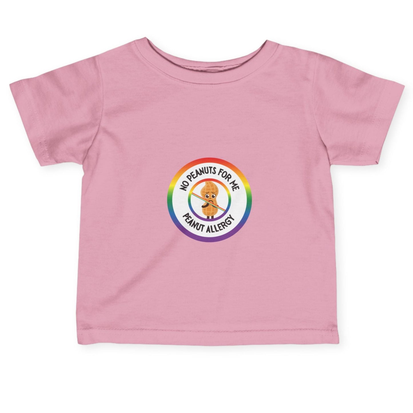 Peanut Allergy Rainbow Logo Baby Tee