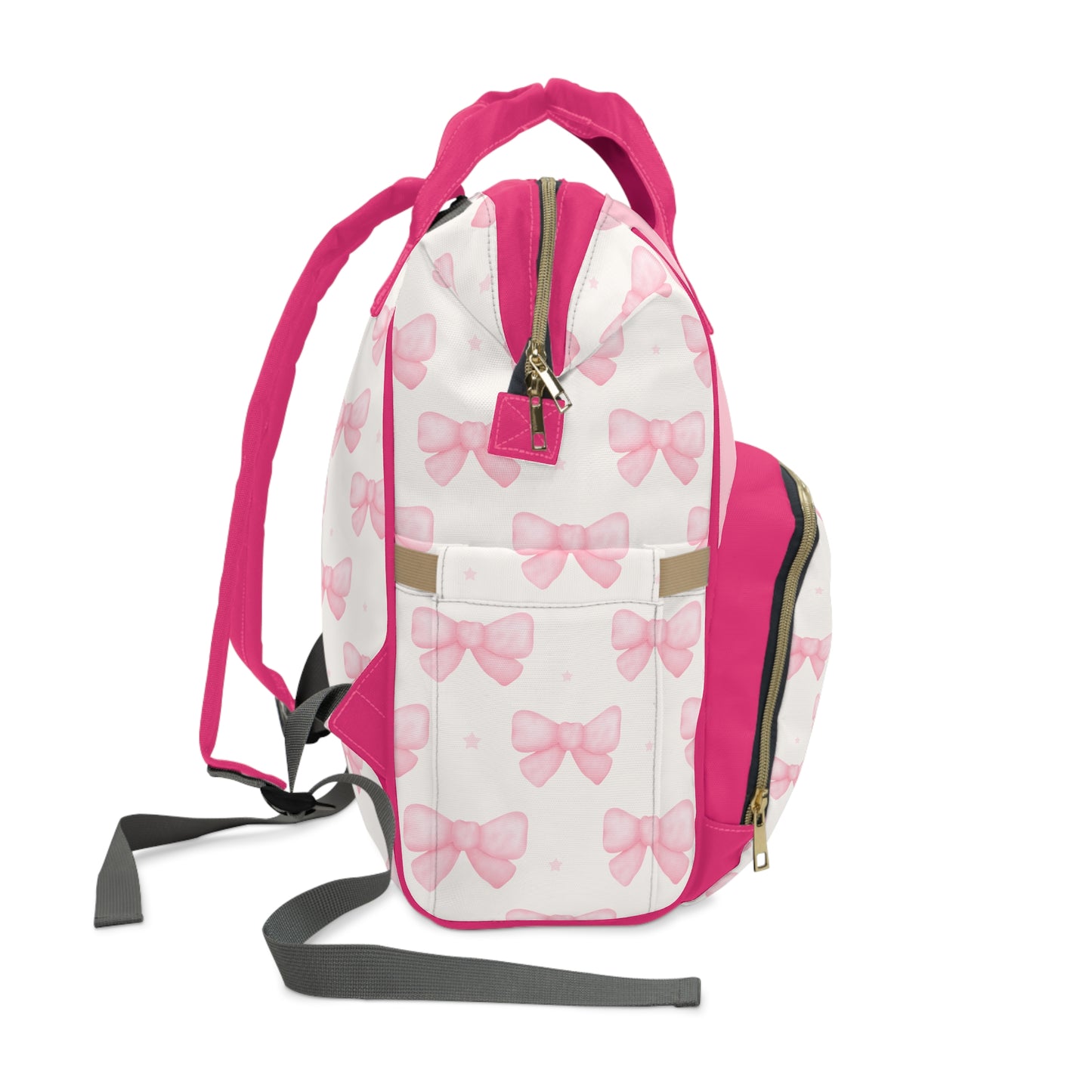 Pink Bow Food Allergy Diaper Backpack