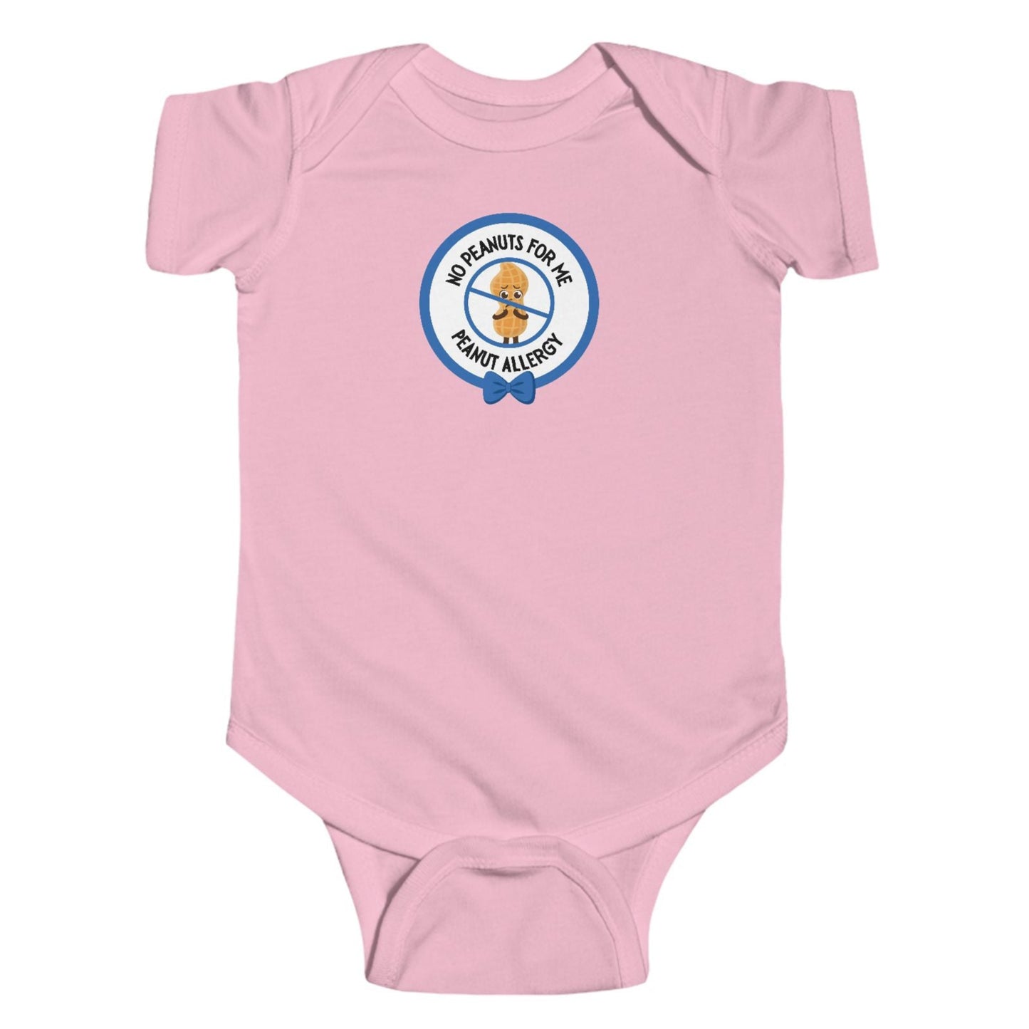 Peanut Allergy Blue Logo Short Sleeve Onesie