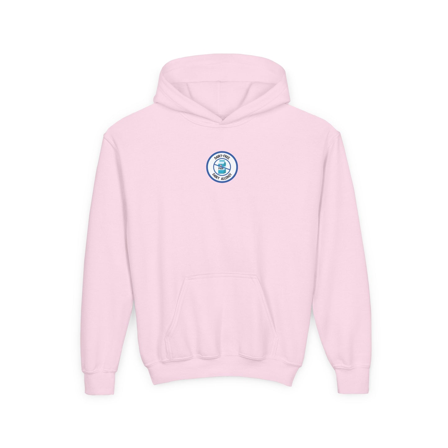 Dairy Allergy Blue Logo Youth Hoodie