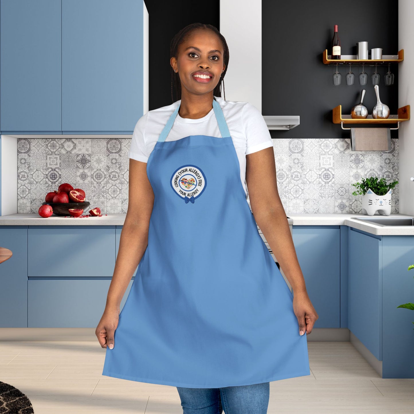 Blue Logo Food Allergy Apron