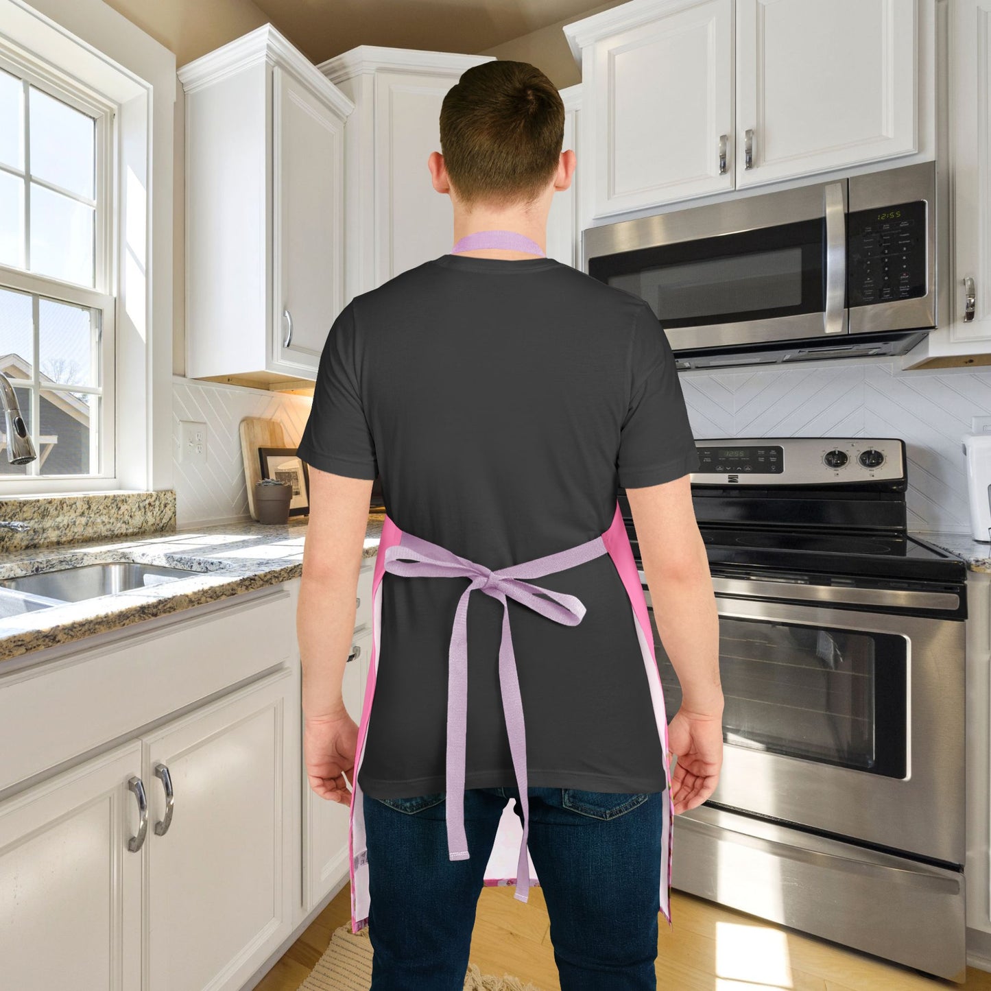 Floral Pink Logo Apron