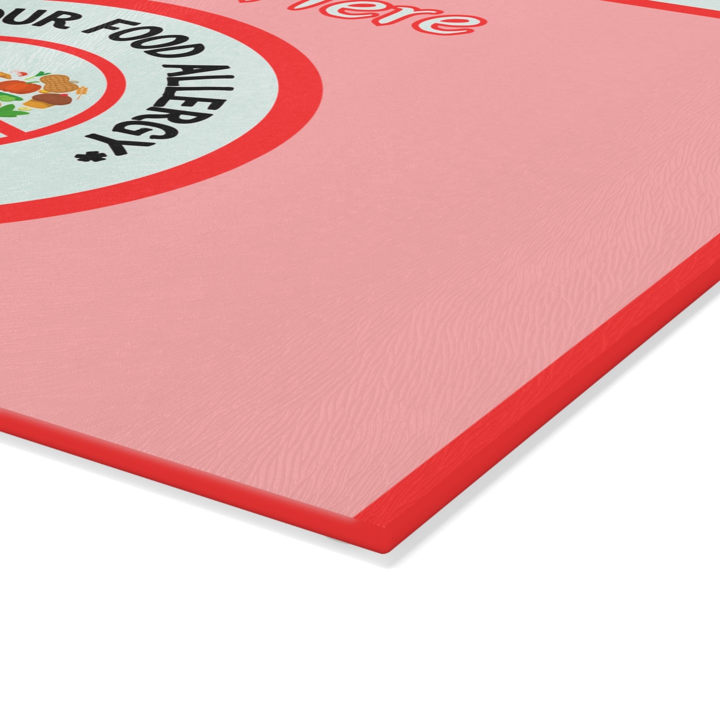 Food Allergy Glass Cutting Board