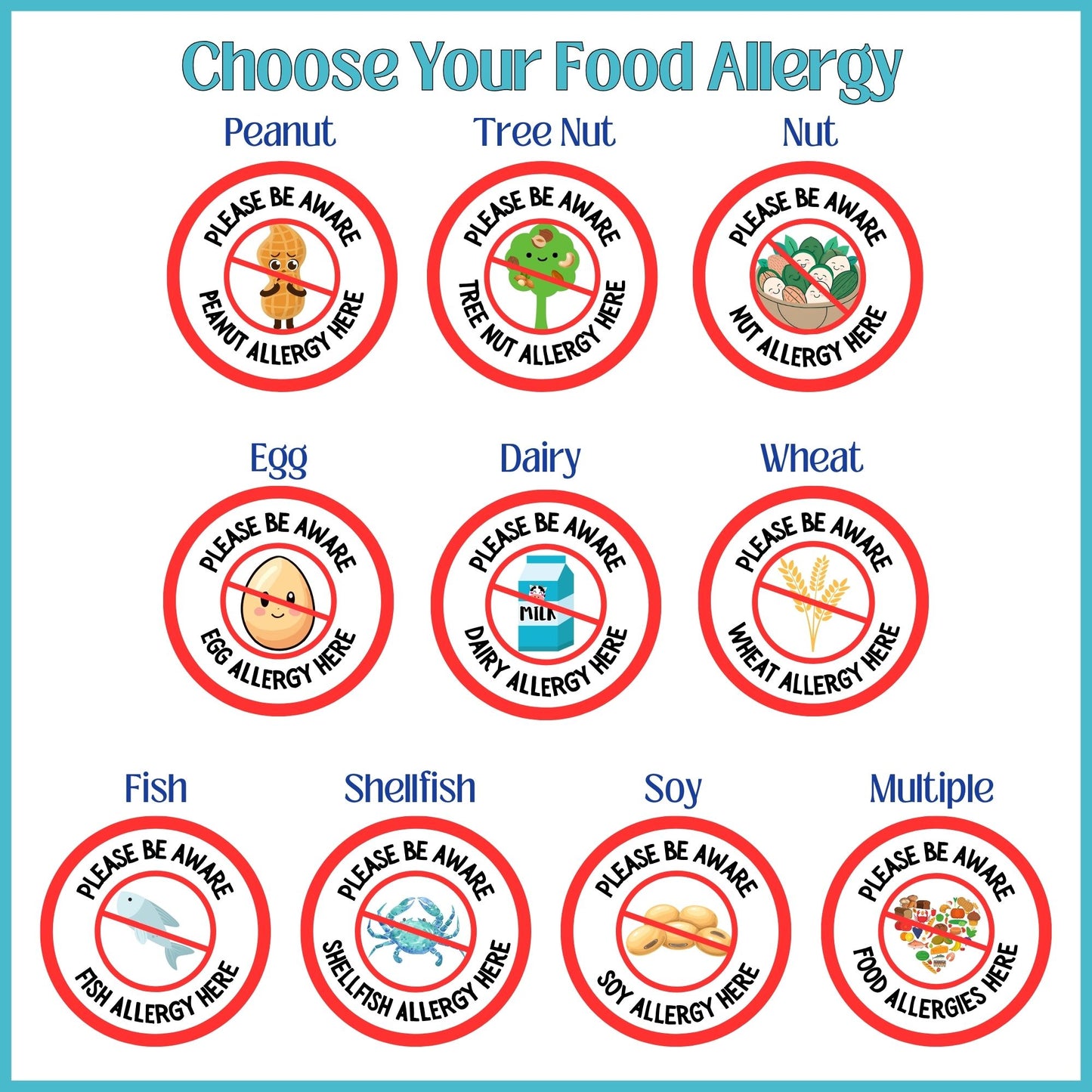 Food Allergy Red Logo Doormat