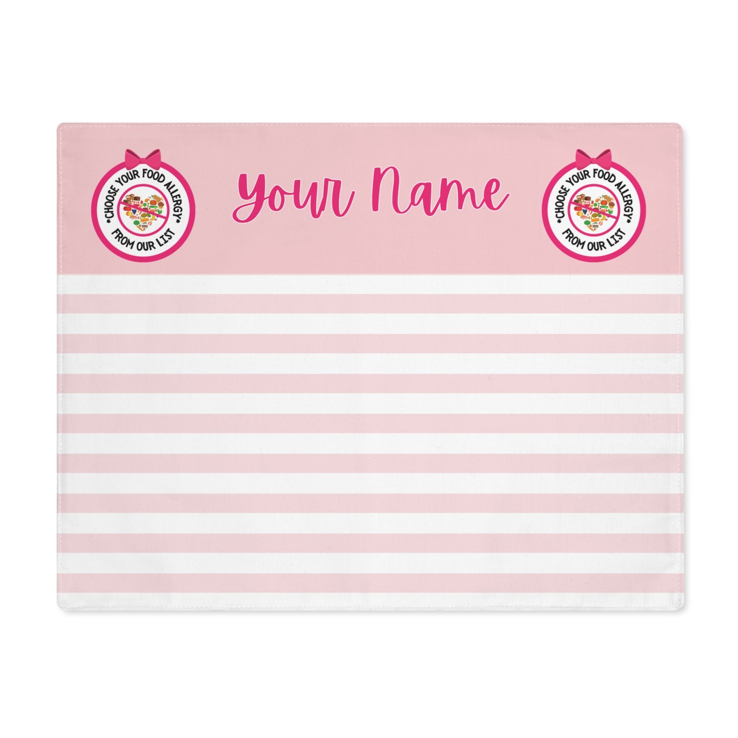 Pink Striped Placemat, 1 pc