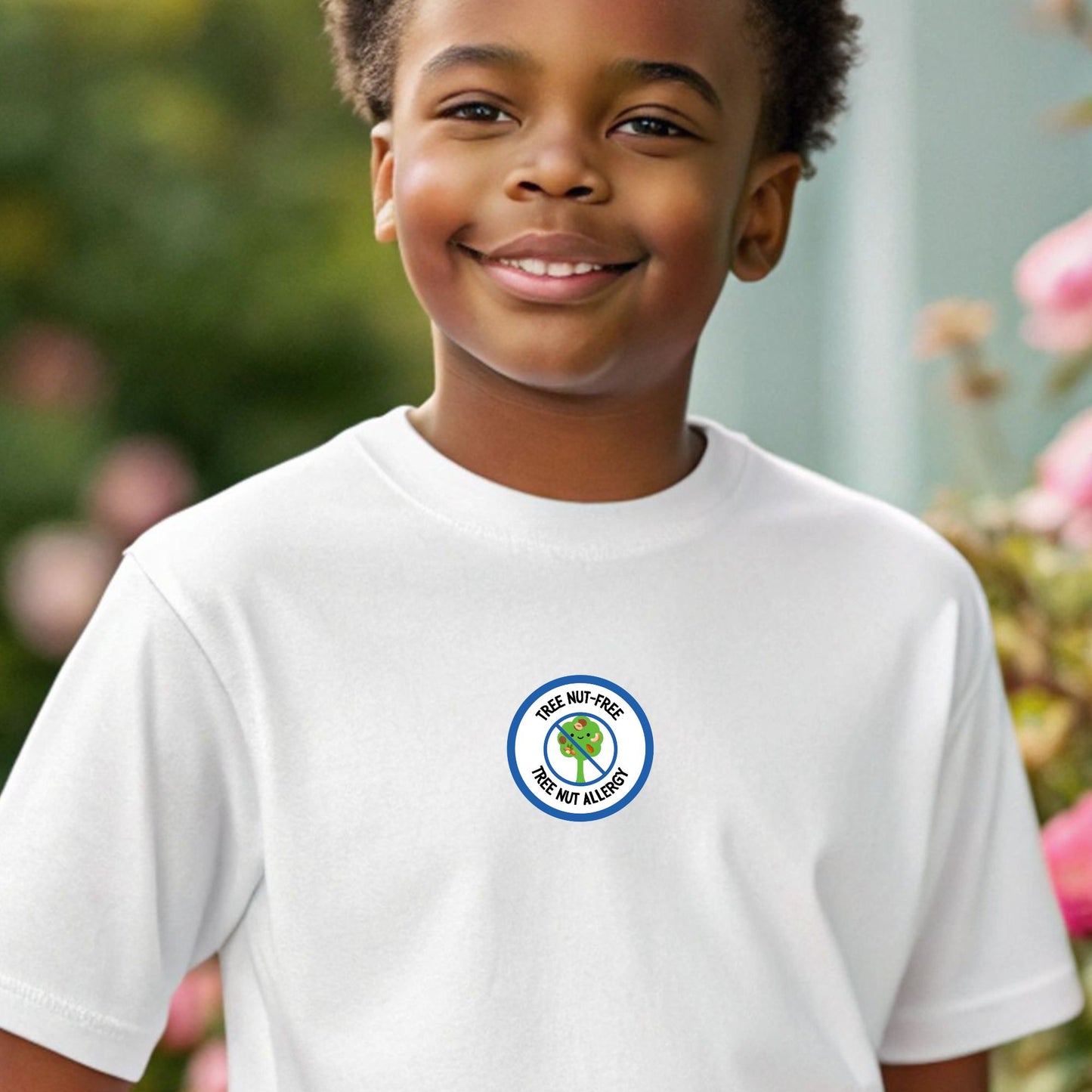 Tree Nut Allergy Blue Logo Youth Tee