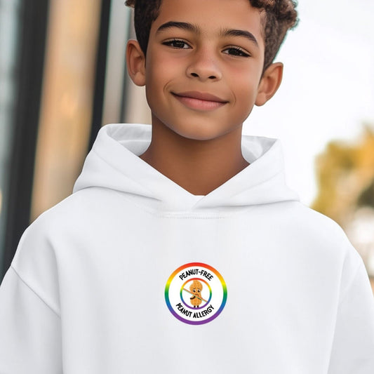 Peanut Allergy Rainbow Logo Youth Hoodie