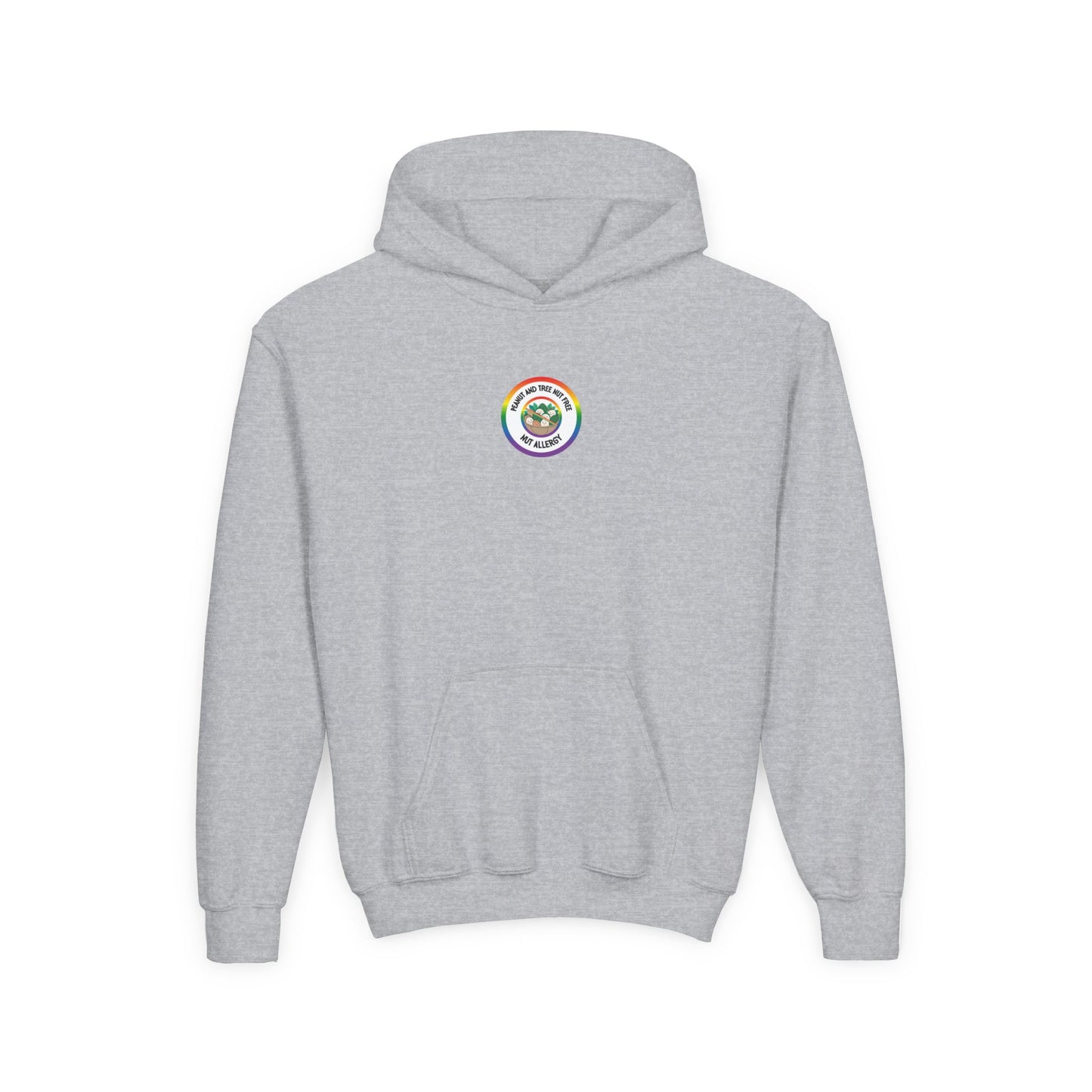 Nut Allergy Rainbow Logo Youth Hoodie