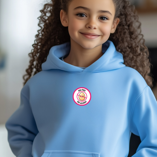 Egg Allergy Pink Logo Youth Hoodie