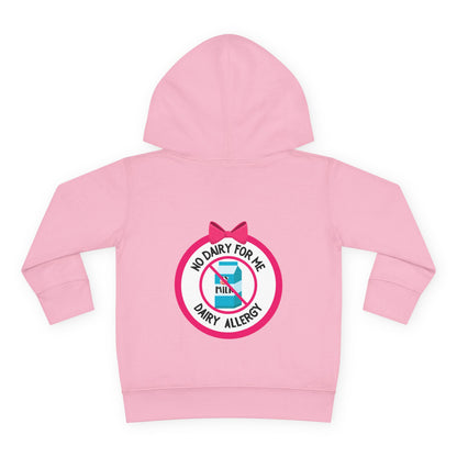 Dairy Allergy Pink Logo Toddler Hoodie