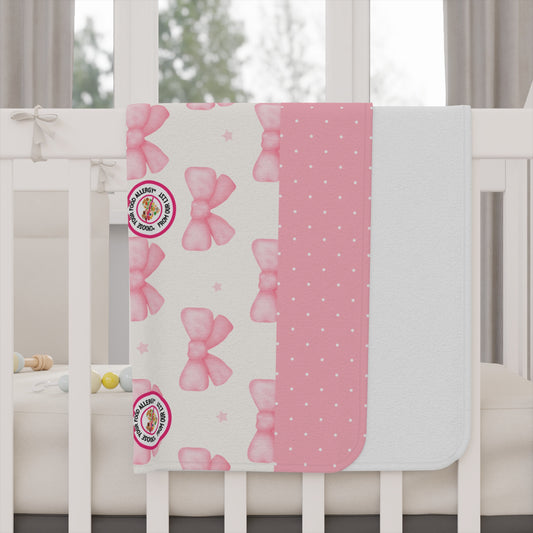 Pink Bow Baby Blanket