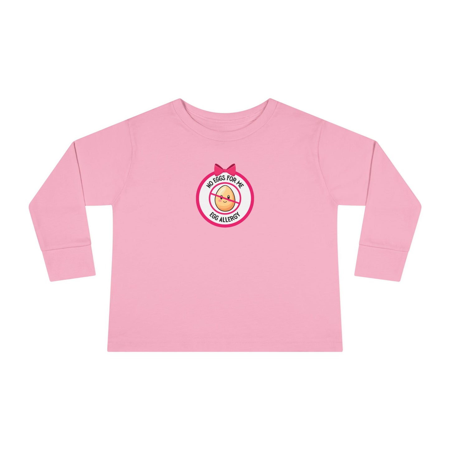 Egg Allergy Pink Logo Toddler Long Sleeve