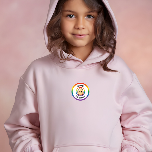 Egg Allergy Rainbow Logo Youth Hoodie