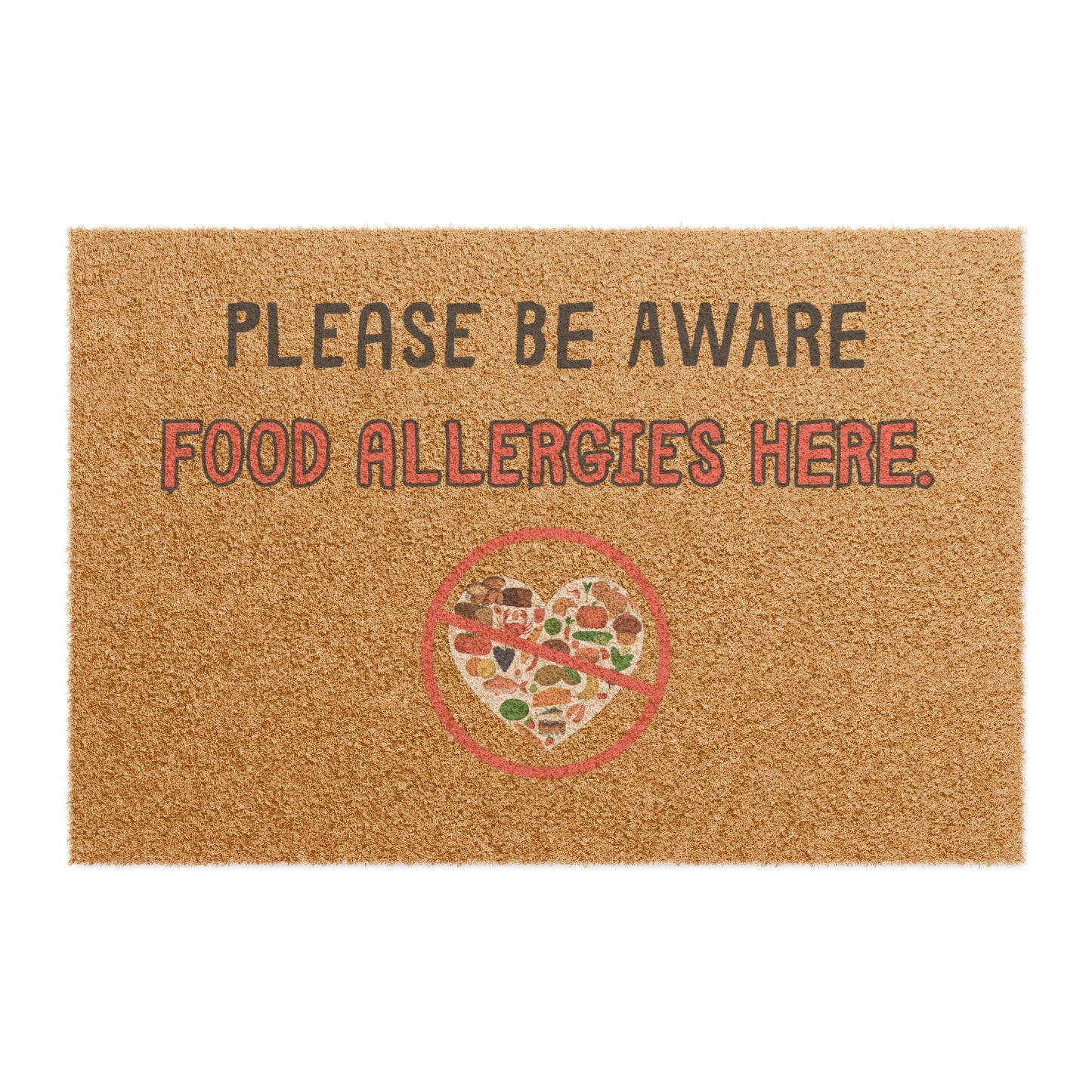 Be Aware Food Allergies Doormat