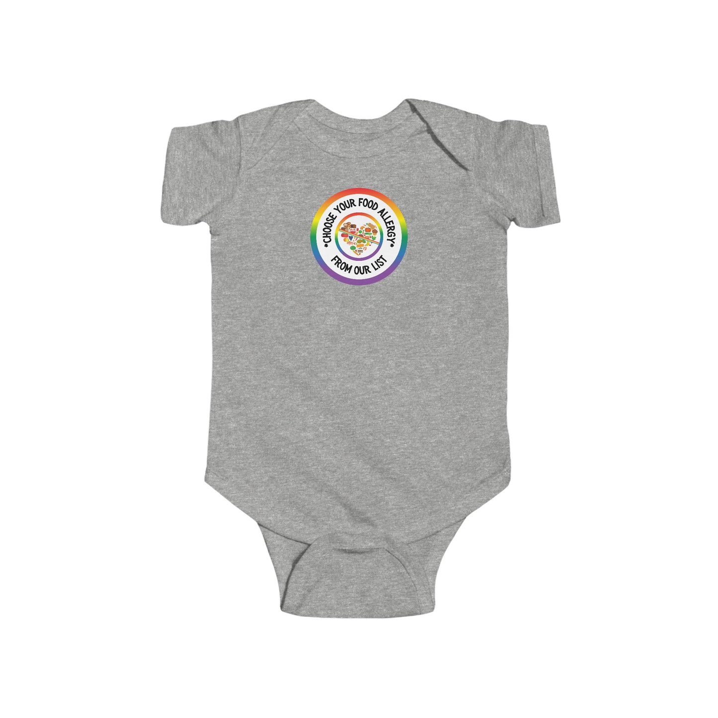 Other Food Allergies Rainbow Logo Short Sleeve Onesie