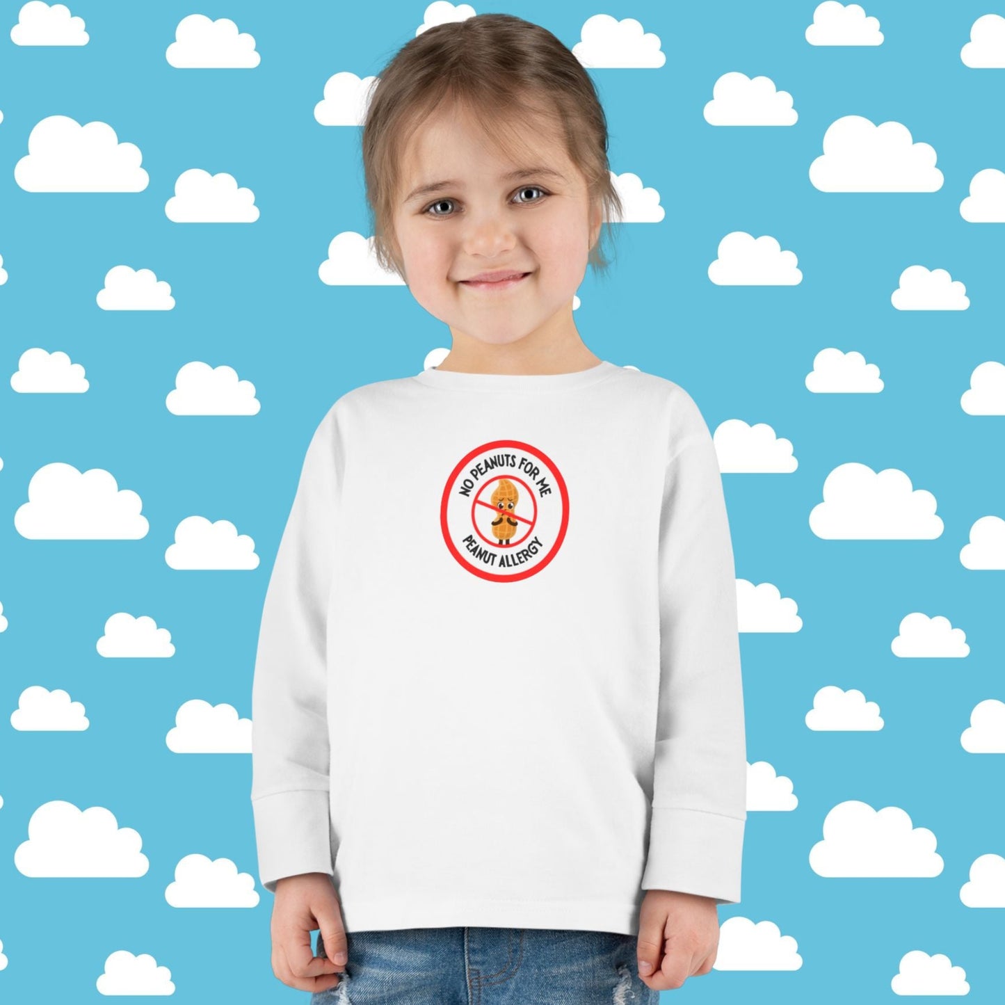 Peanut Allergy Red Logo Toddler Long Sleeve