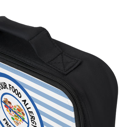 Blue Striped Food Allergy Lunchbox