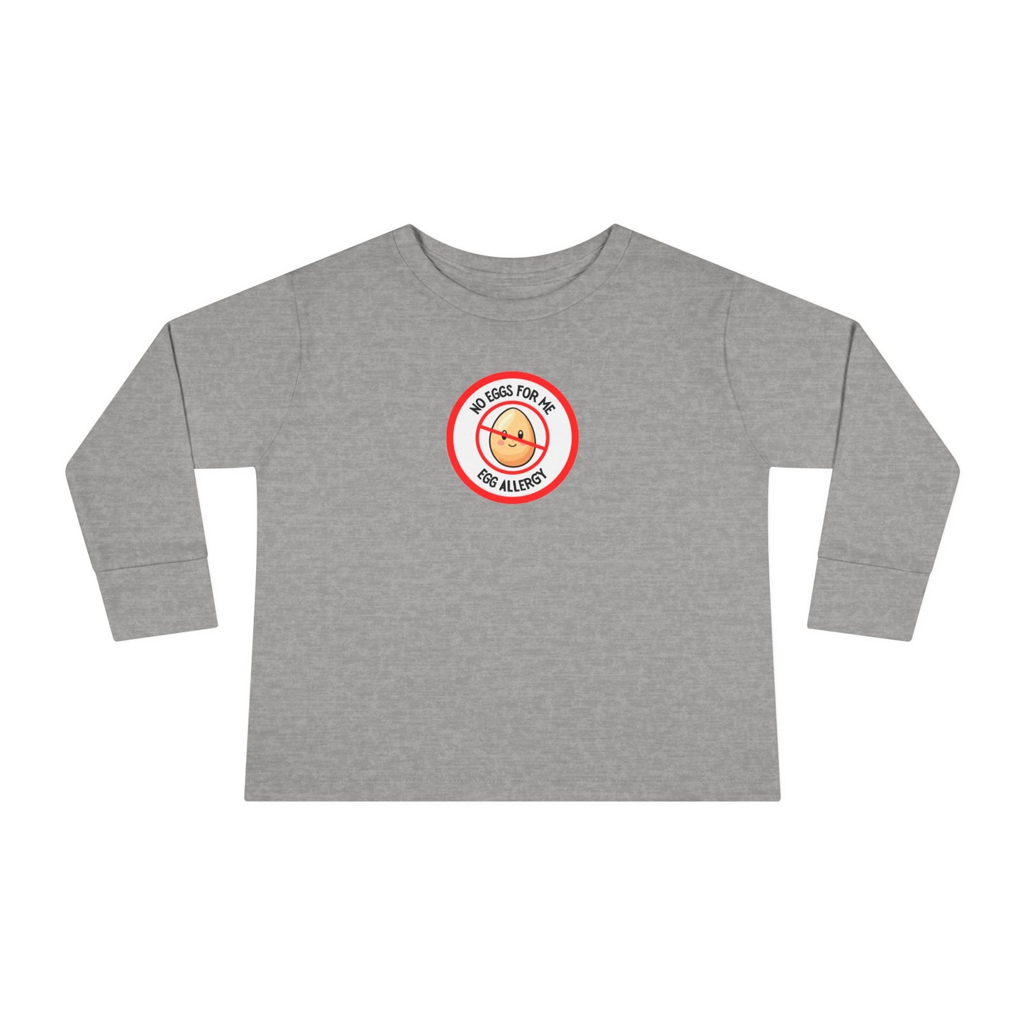 Egg Allergy Red Logo Toddler Long Sleeve