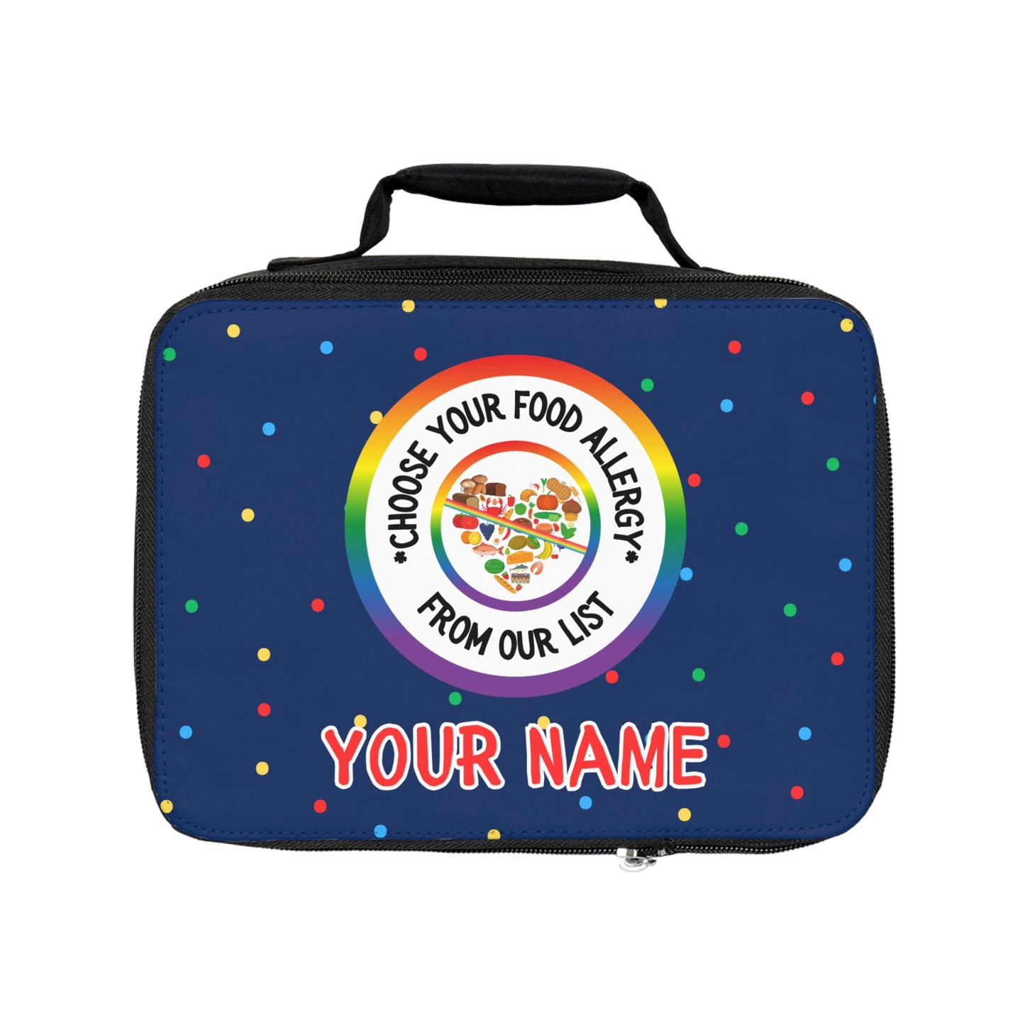 Blue Polka Dot Food Allergy Lunchbox