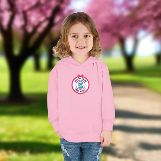 Dairy Allergy Pink Logo Toddler Hoodie