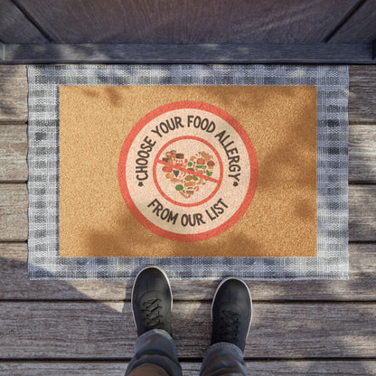 Food Allergy Red Logo Doormat