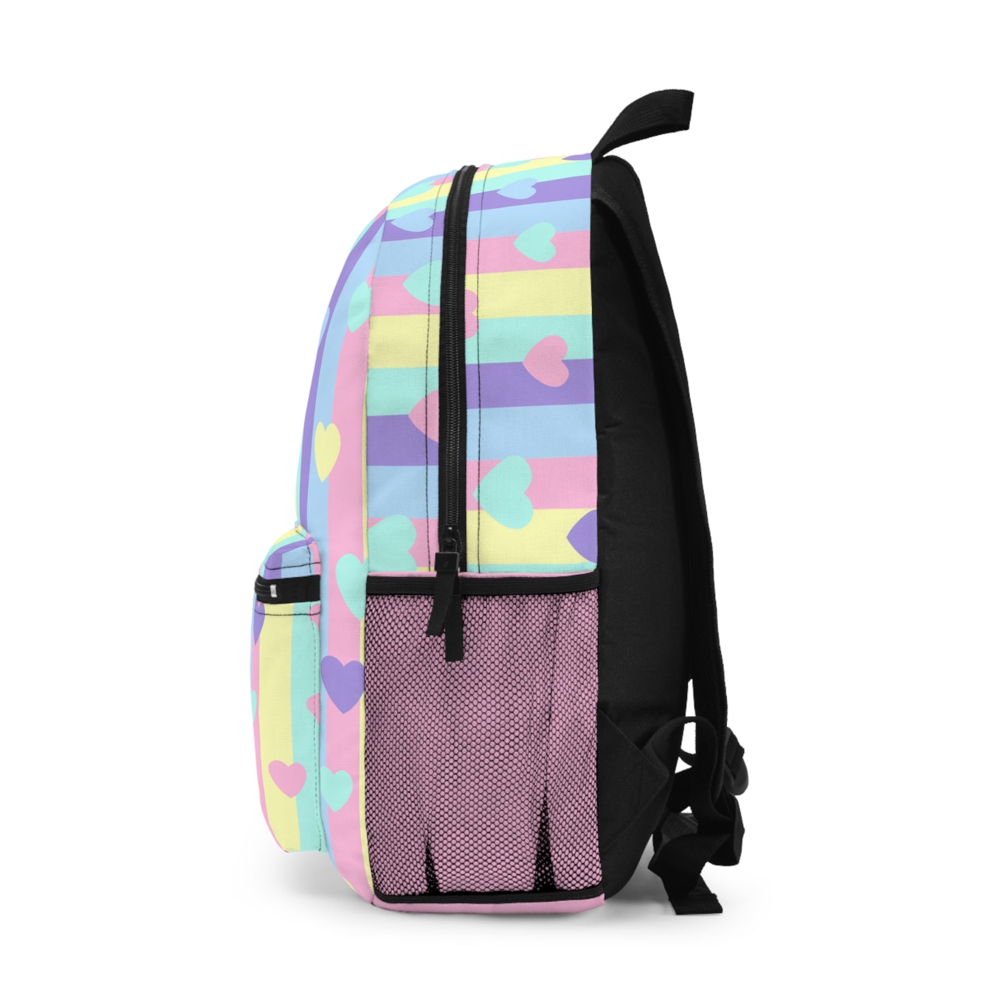 Pastel Hearts & Stripes Food Allergy Backpack
