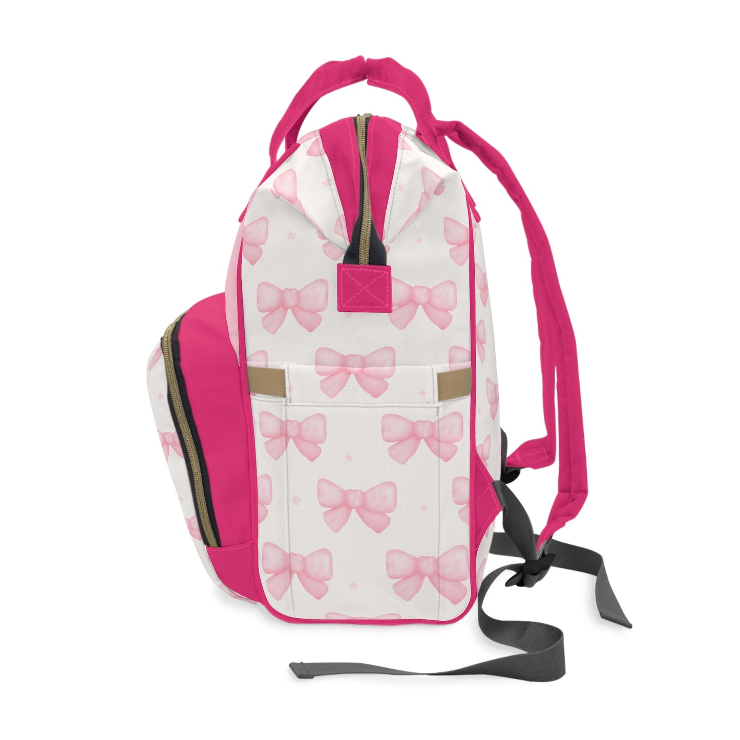Pink Bow Food Allergy Diaper Backpack