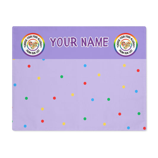 Purple Polka Dot Placemat, 1 pc