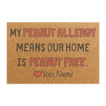 Peanut Allergy Doormat
