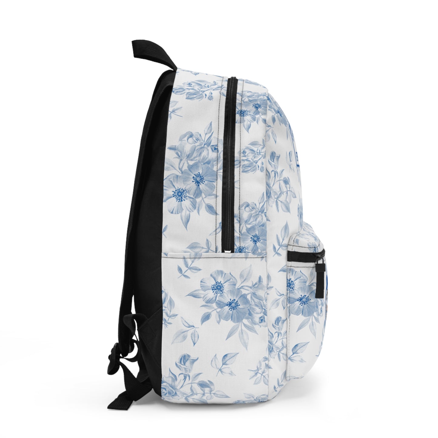 Blue Floral Food Allergy Backpack