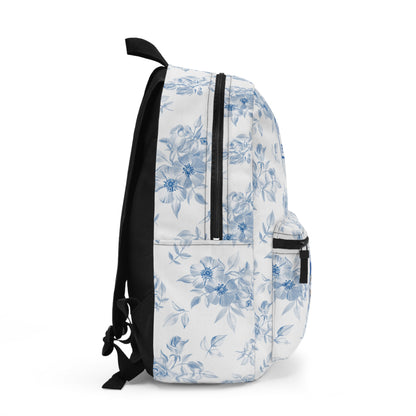 Blue Floral Food Allergy Backpack